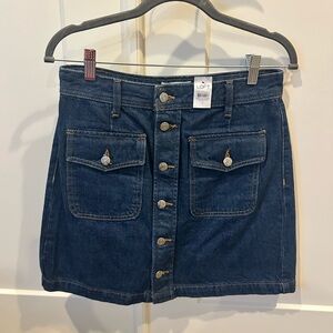 NWT Loft Denim Button-Front Skirt size 2